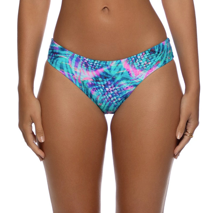 Multicolor Enchanted Mirage Seamless Full Ruched Back Bottom-Luli Fama-Gone Bananas Beachwear