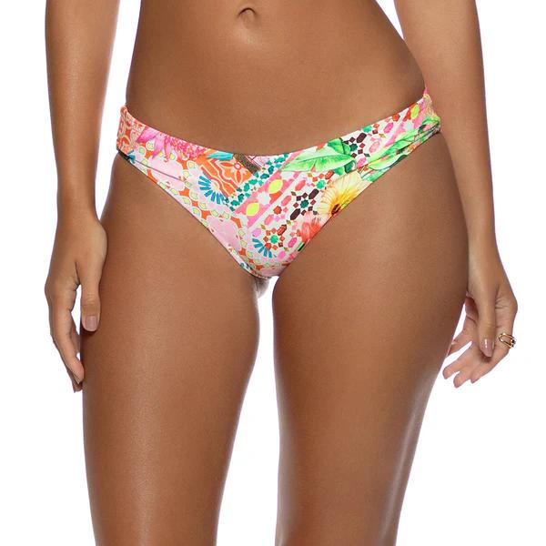 Multicolor Opulent Eden Seamless Full Ruched Back Bottom-Luli Fama-Gone Bananas Beachwear