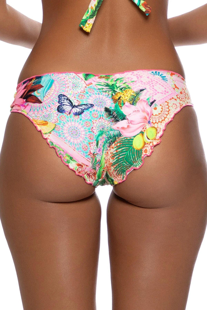 Multicolor Opulent Eden Seamless Full Ruched Back Bottom-Luli Fama-Gone Bananas Beachwear