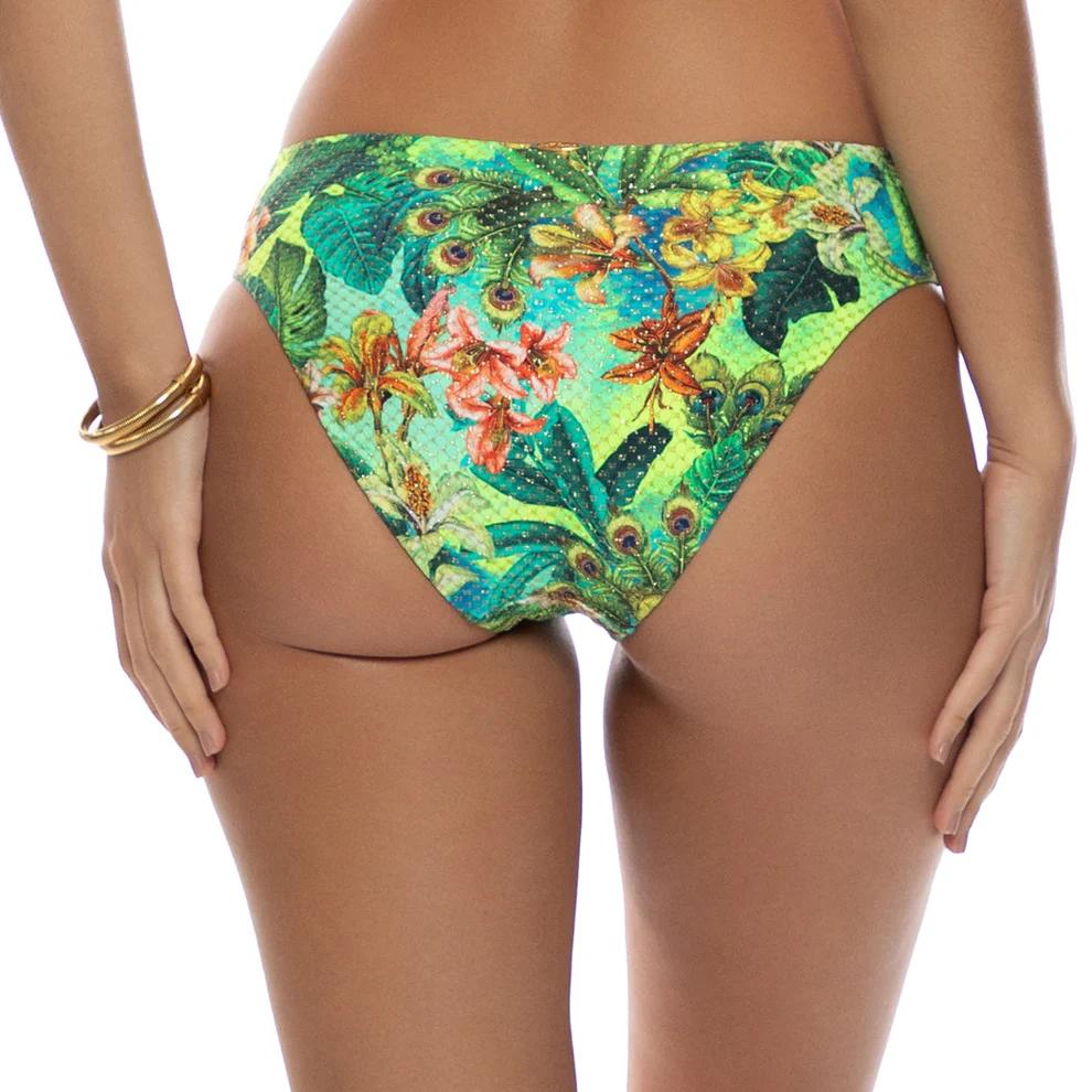 Multicolor Peacock Affair Seamless Bottom-Luli Fama-Gone Bananas Beachwear