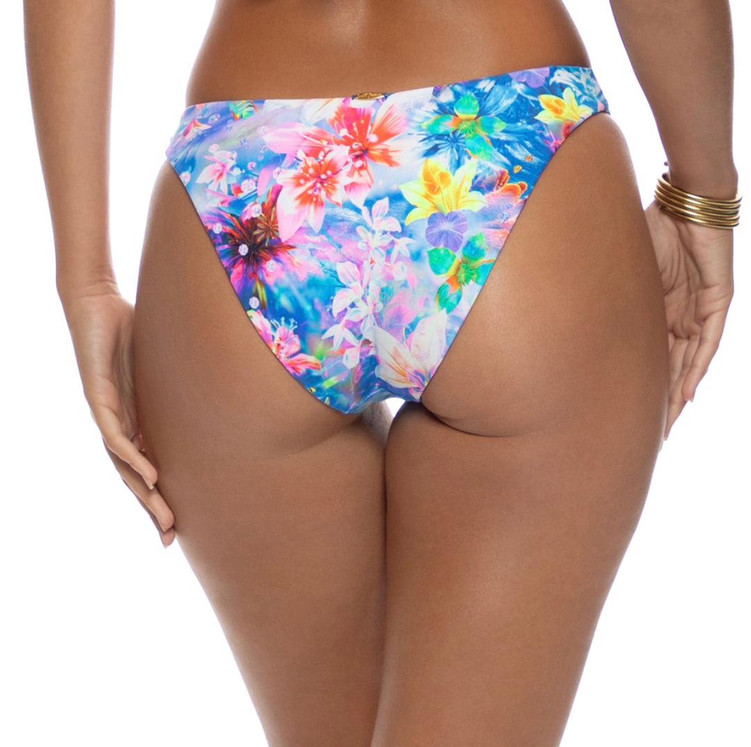 Multicolor Underwater Dreaming Ruched Front Moderate Bottom-Luli Fama-Gone Bananas Beachwear