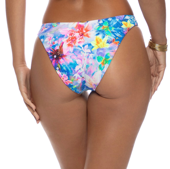 Multicolor Underwater Dreaming Ruched Front Moderate Bottom-Luli Fama-Gone Bananas Beachwear