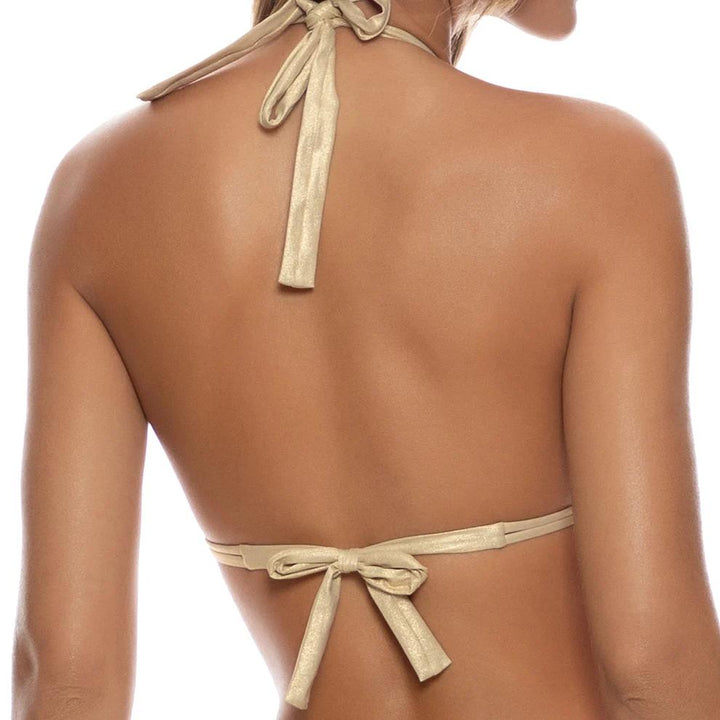 Multicolor Zig Zag Flow Triangle Halter Top-Luli Fama-Gone Bananas Beachwear