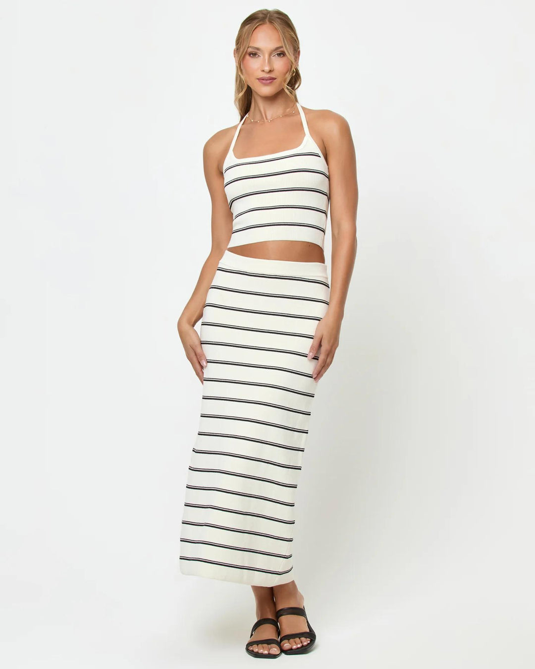 Mykonos Stripe Ravello Skirt-LSpace-Gone Bananas Beachwear