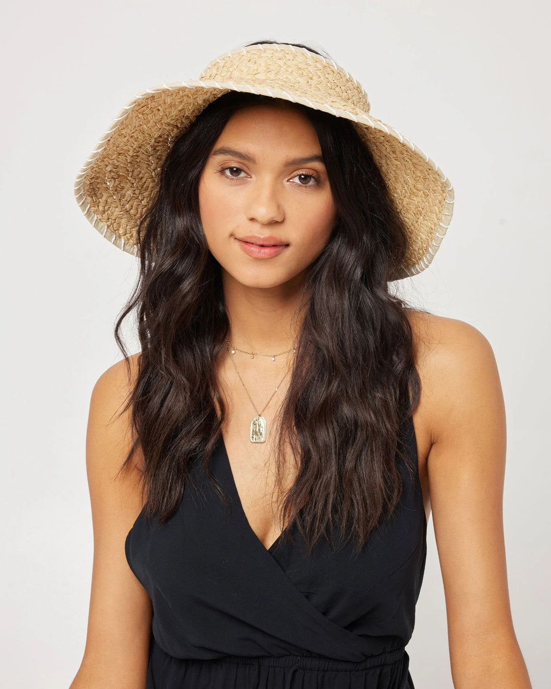 Natural Del Mar Roll Up Hat-LSpace-Gone Bananas Beachwear