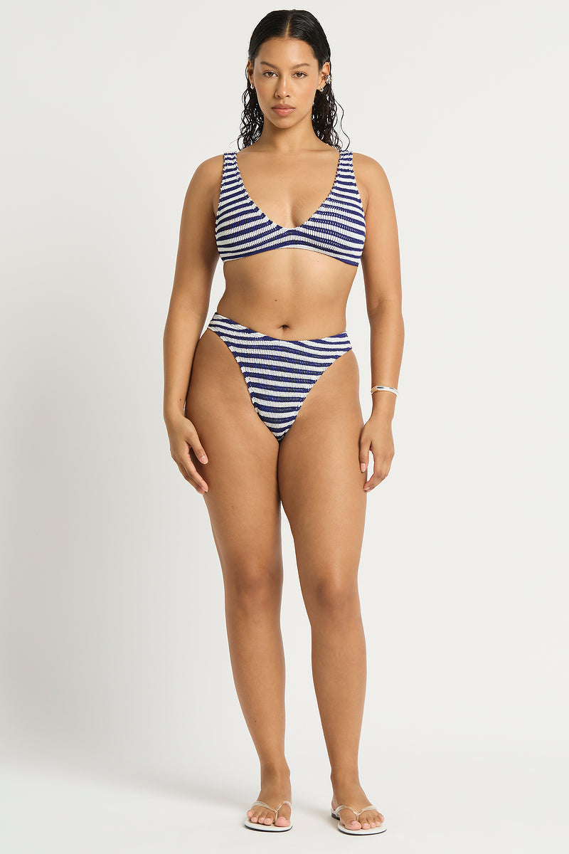 Navy/White Dot Stripe The Scout Top-BOUND by Bond-Eye-Gone Bananas Beachwear