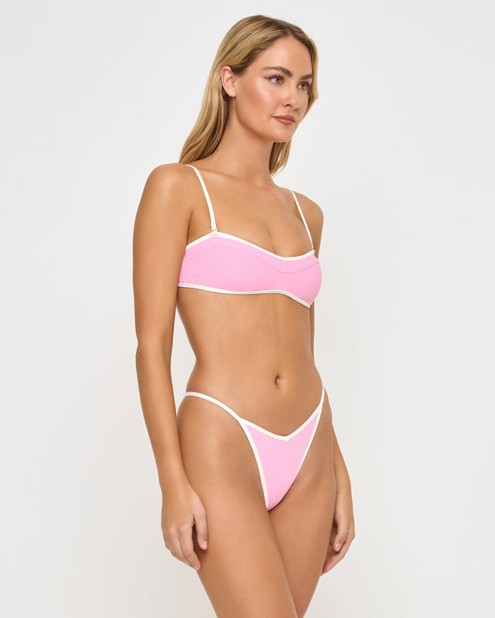 Pink Sugar/Cream Selena Top-LSpace-Gone Bananas Beachwear