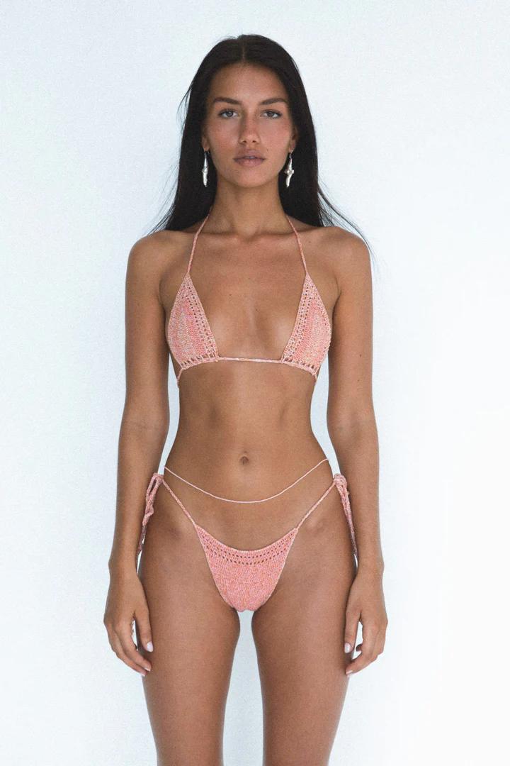 Pink/Sand Jenie Skimpy Bottom-Indah-Gone Bananas Beachwear