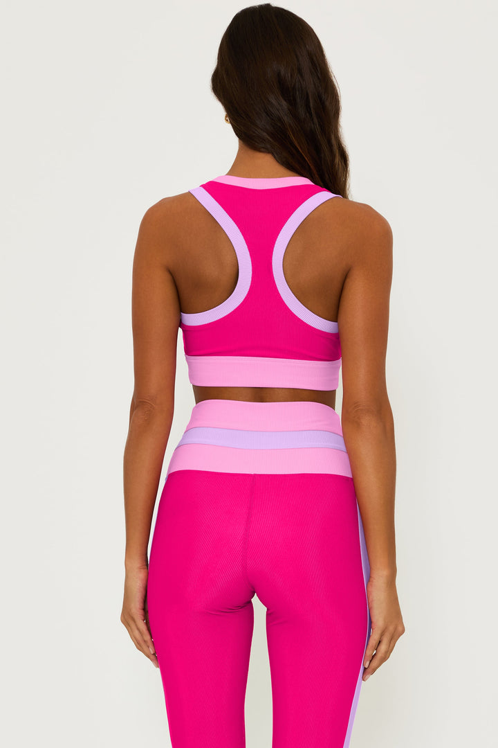 Raspberry Colorblock Gwen Top-Beach Riot-Gone Bananas Beachwear