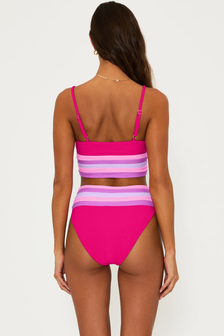 Raspberry Colorblock Mae Top-Beach Riot-Gone Bananas Beachwear