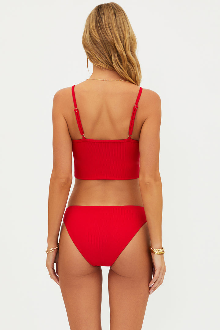 Red Elara Top-Beach Riot-Gone Bananas Beachwear