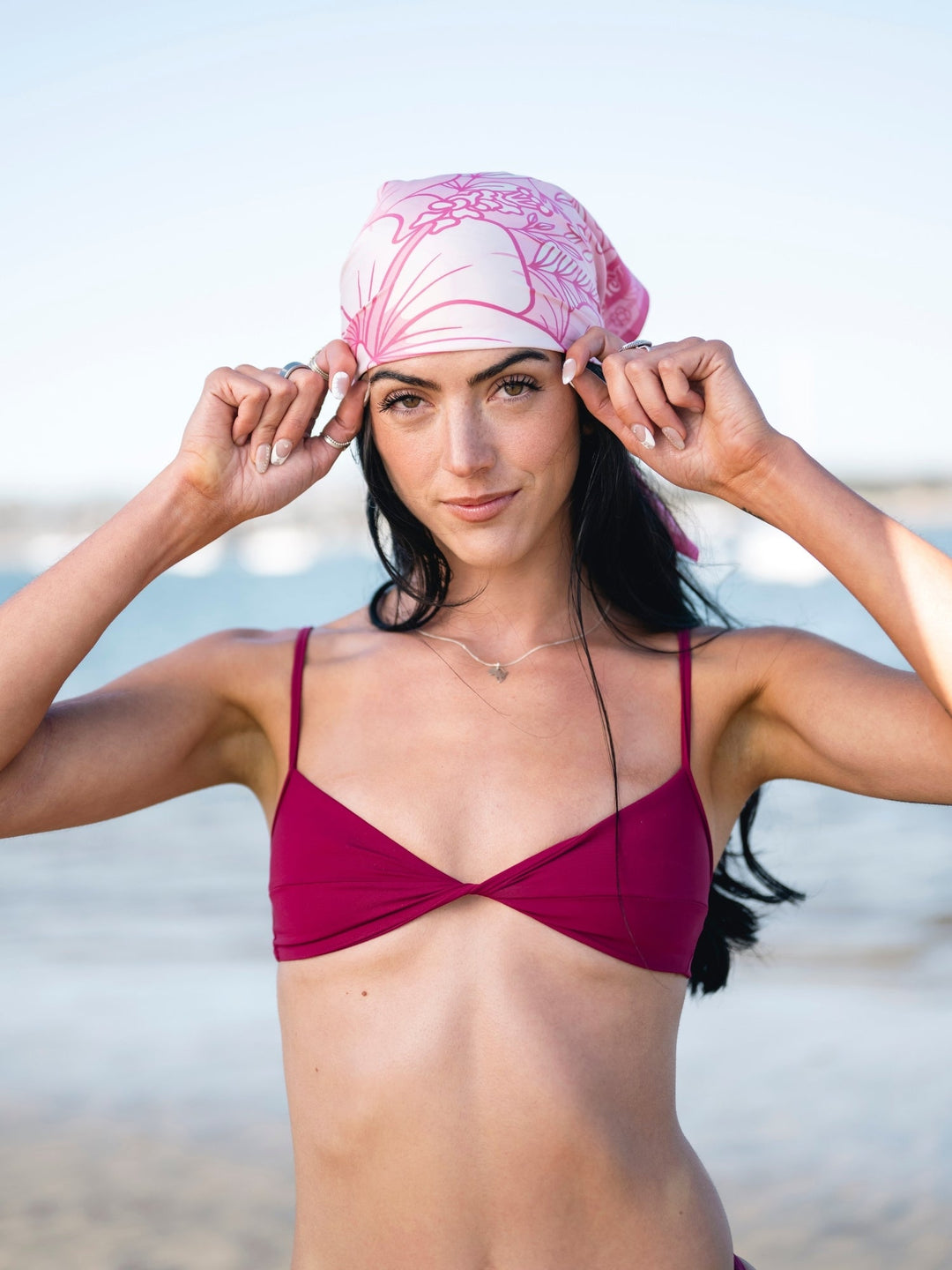 Rhyle Rose Floral Rhyle Scarf-Rhyle Swim-Gone Bananas Beachwear