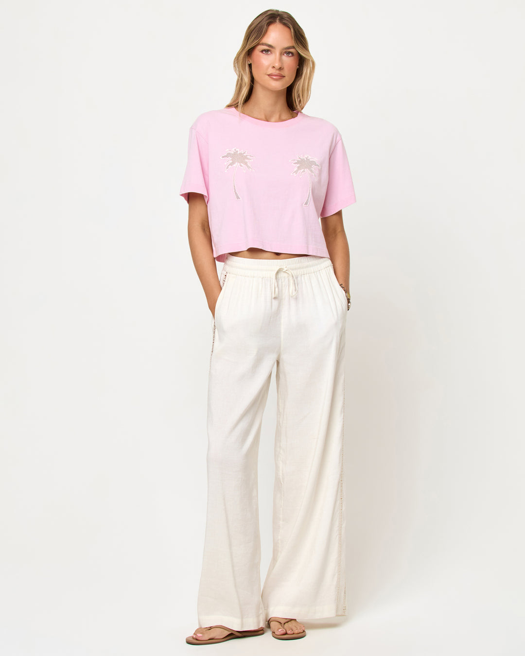 Rosewater/Natural Core Top-LSpace-Gone Bananas Beachwear