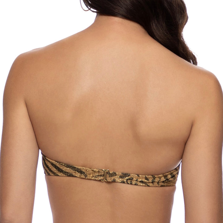 Safari Sunsets Multicolor Underwire Push Up Bandeau Top-Luli Fama-Gone Bananas Beachwear