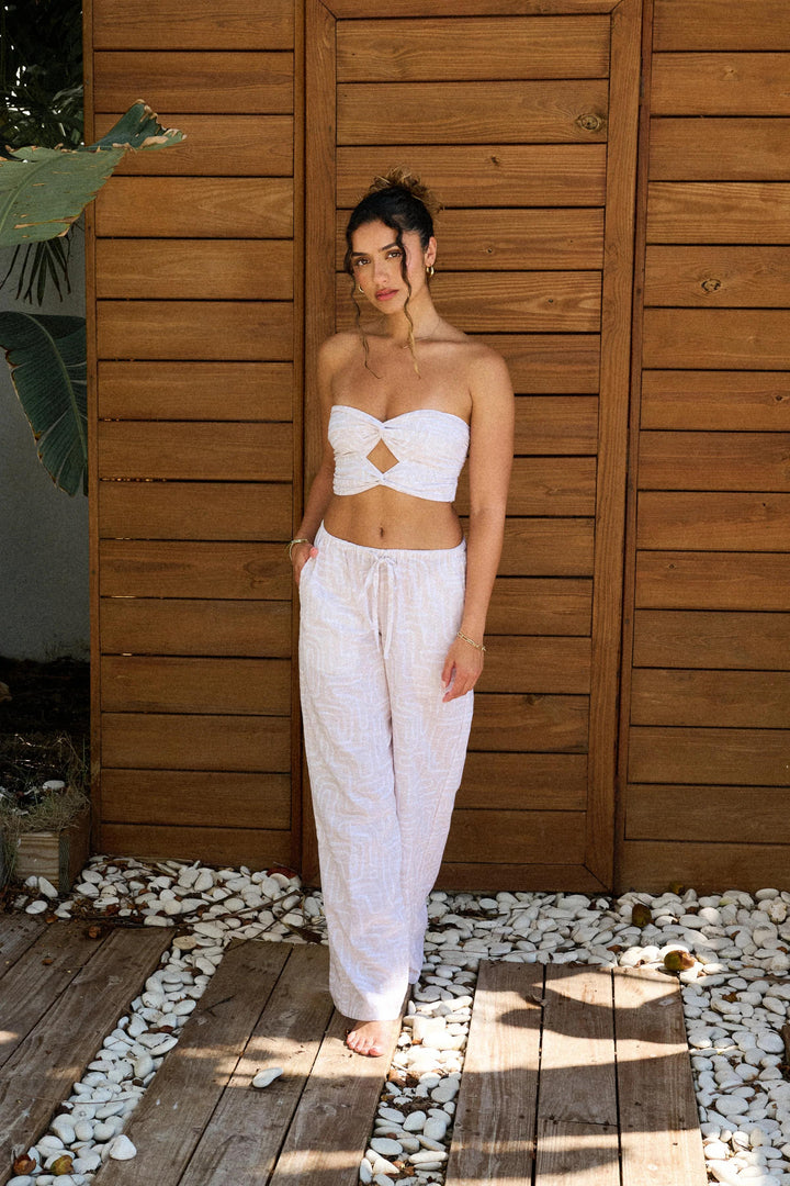 Sandy Lines Chiara Pant-Blanco by Nature-Gone Bananas Beachwear