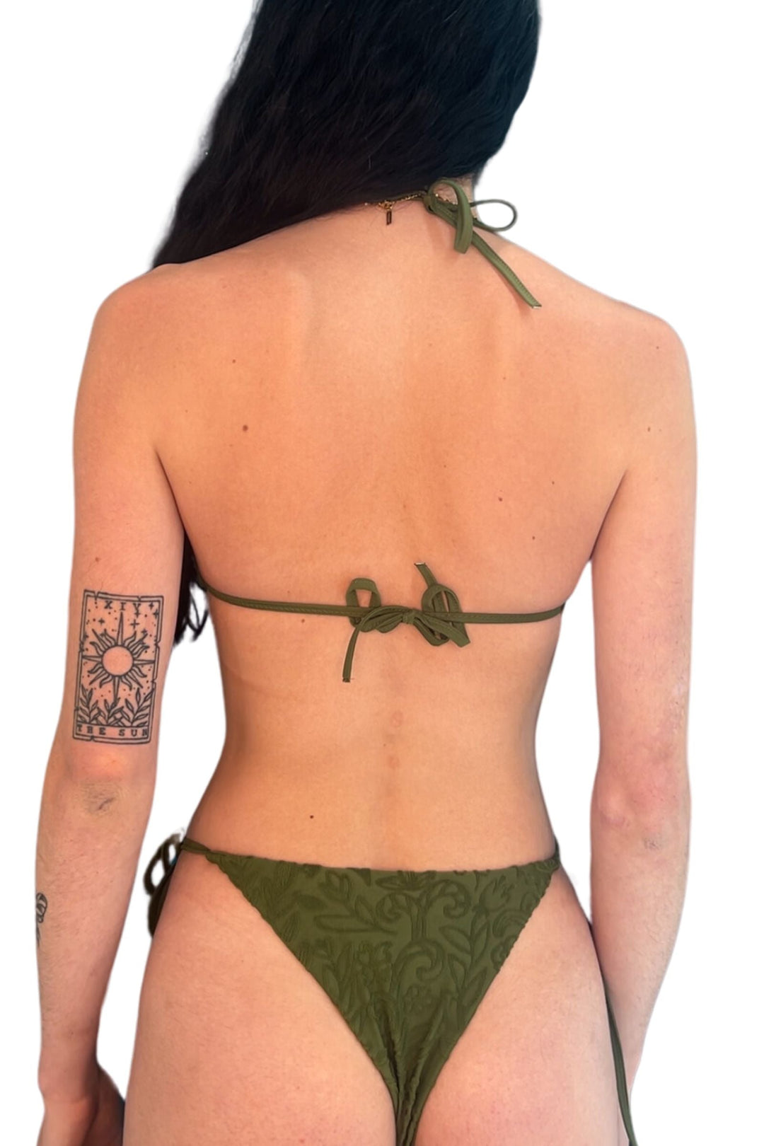 Seaweed Tie Side Bikini Bottom-Edelvissa-Gone Bananas Beachwear