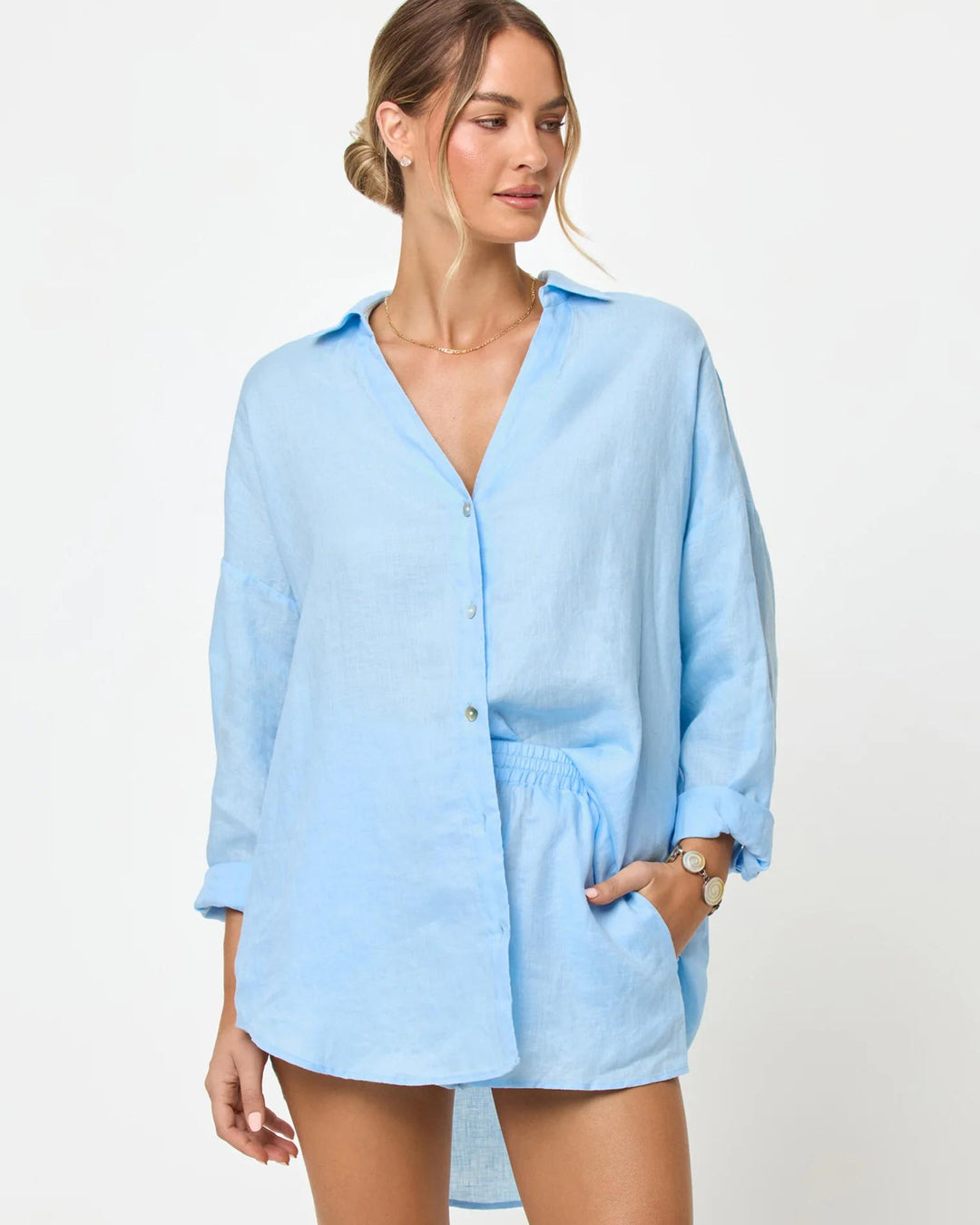 Sky Blue Rio Tunic-LSpace-Gone Bananas Beachwear