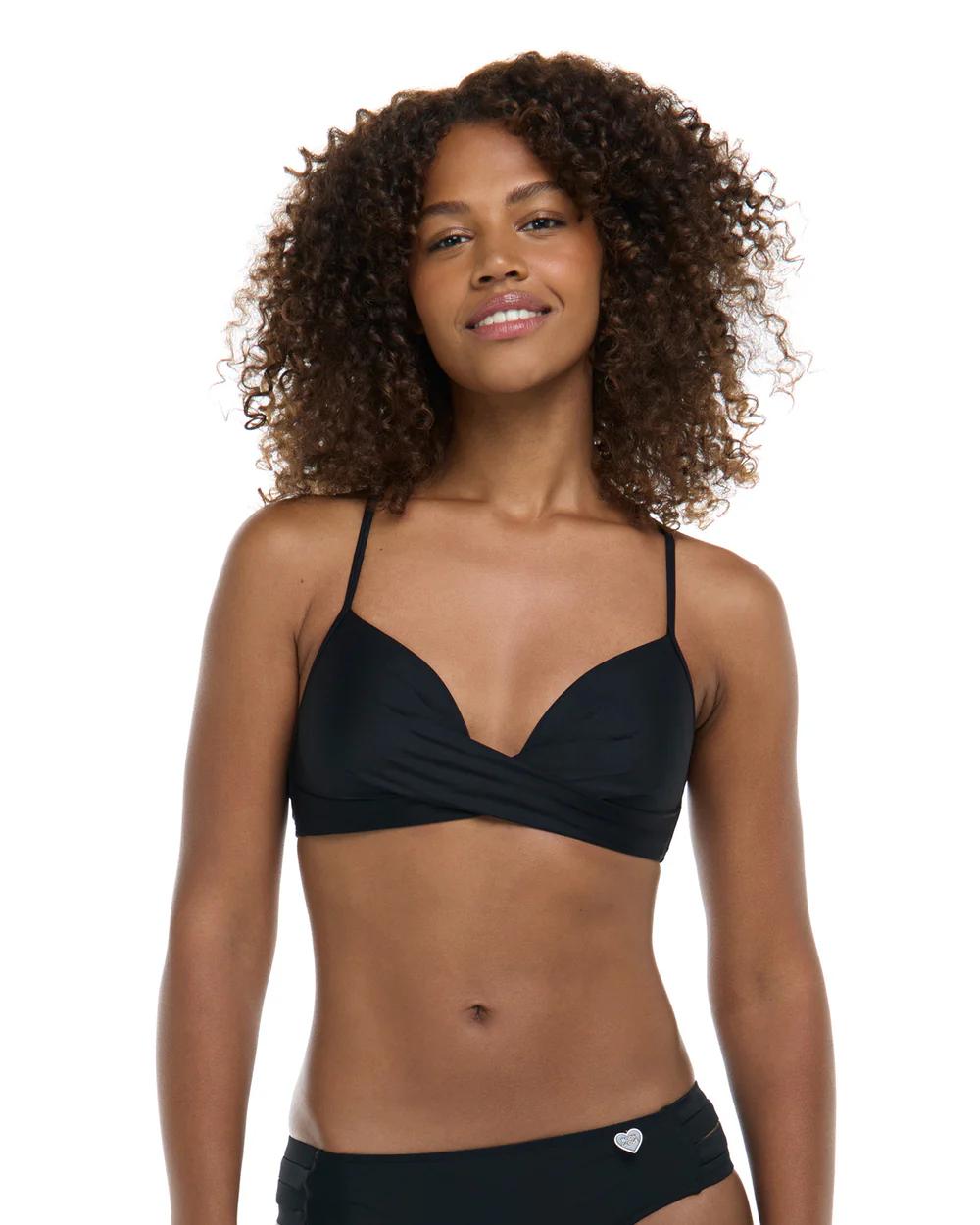 Smoothies Black Kerry Fixed Triangle Bikini Top-Body Glove-Gone Bananas Beachwear