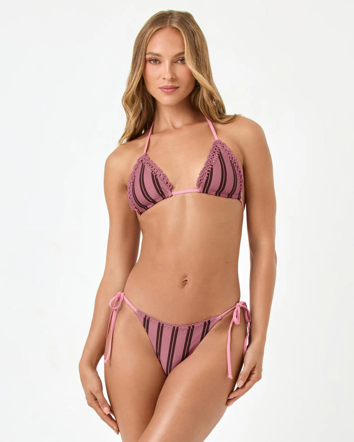 Stripe Side/Alotta Polka Dot Samba Reversible Top-LSpace-Gone Bananas Beachwear