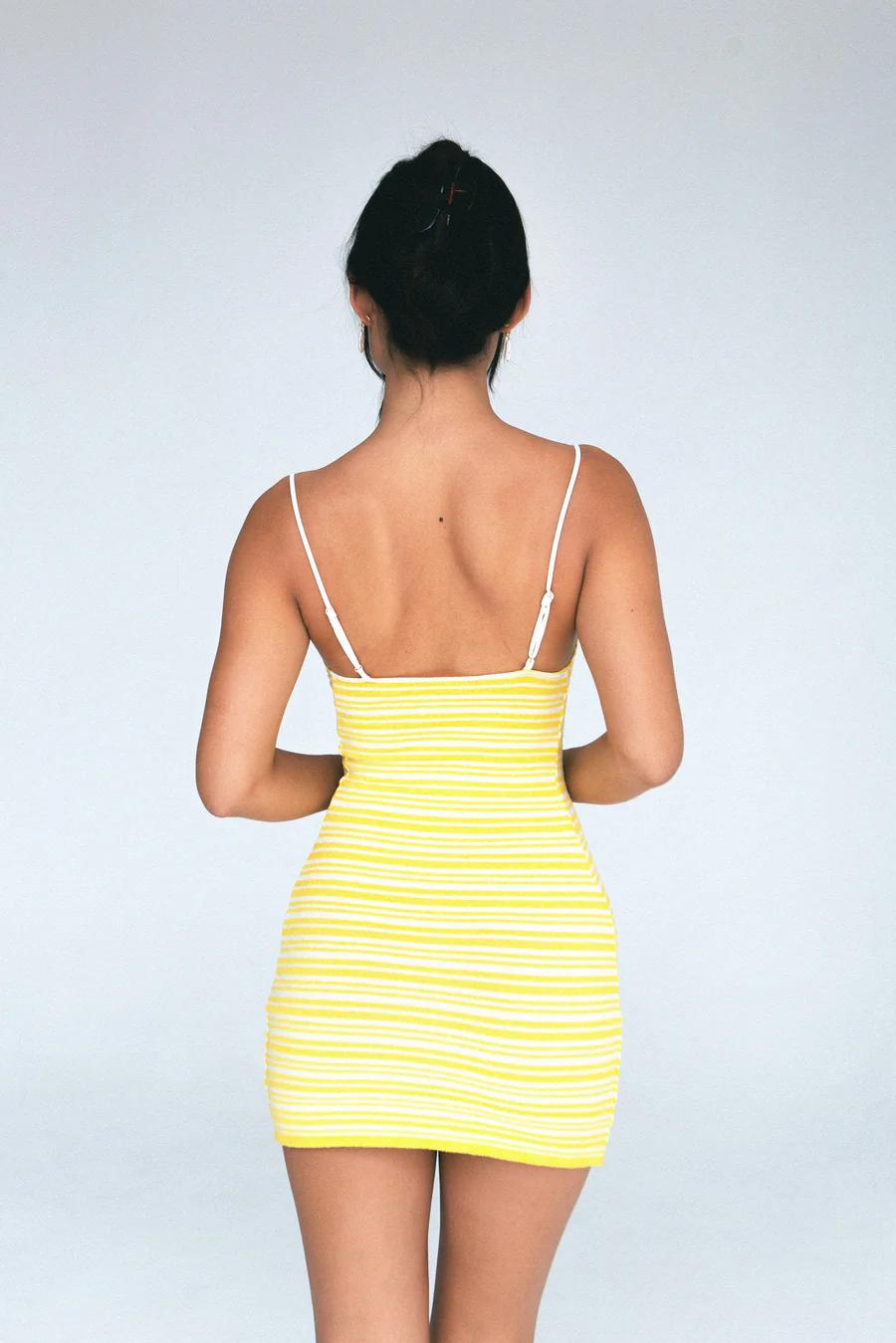 Sunshine Claire Striped Mini Dress-Indah-Gone Bananas Beachwear