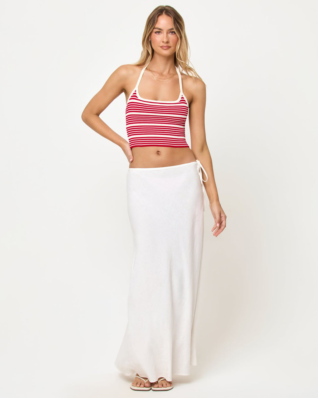 Superbloom Stripe Positano Top-LSpace-Gone Bananas Beachwear