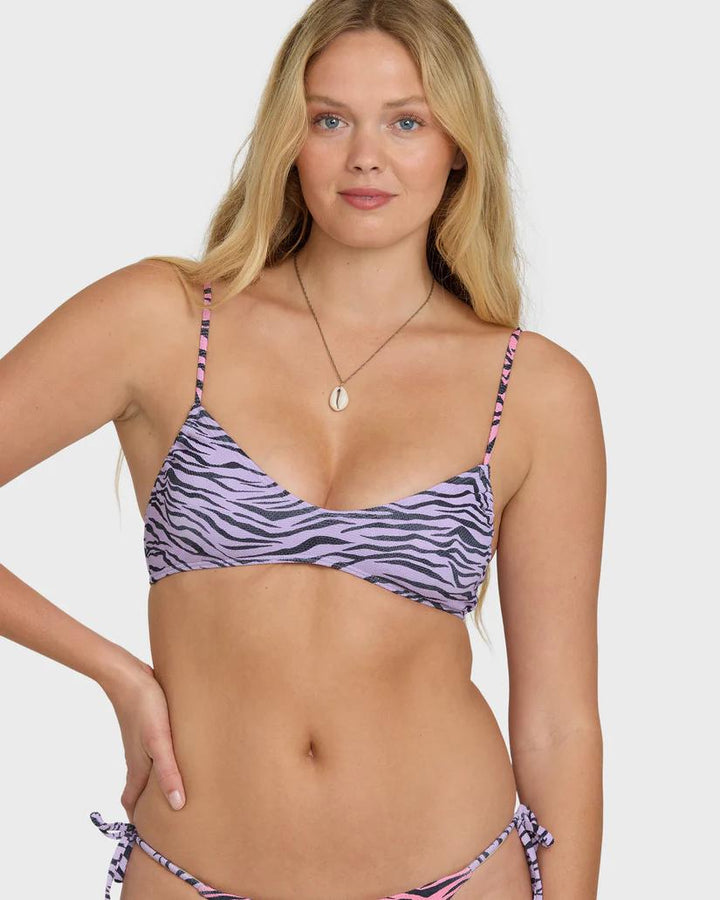 Sweet Lilac Pretty Wild Ruched V Bralette Top
