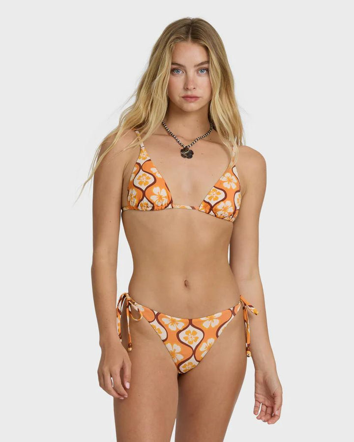 Tangerine Sol Groove Tie-Side Tanga Skimpy Bottom-Billabong-Gone Bananas Beachwear