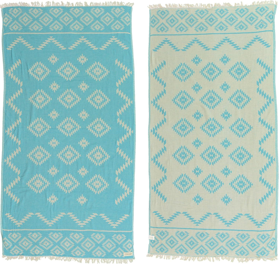 Teotihuacan Dual-Layer Turkish Towel-Bersuse Towels-Gone Bananas Beachwear