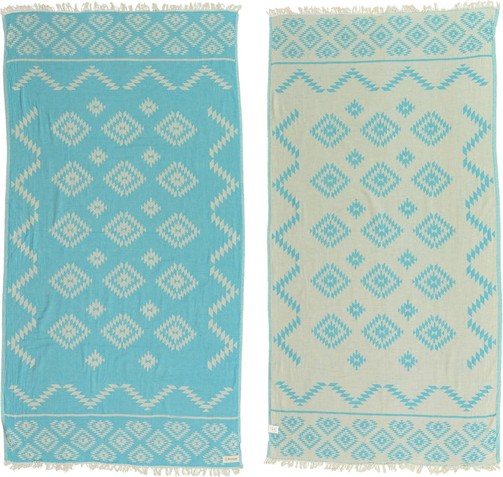 Teotihuacan Dual-Layer Turkish Towel-Bersuse Towels-Gone Bananas Beachwear