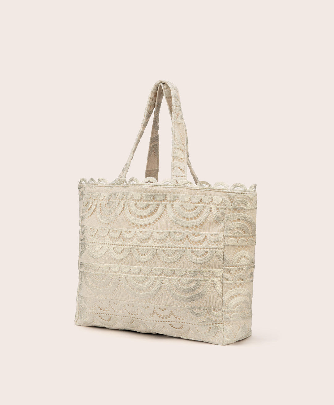Vanilla PQ Lace Tote-PQ Swim-Gone Bananas Beachwear
