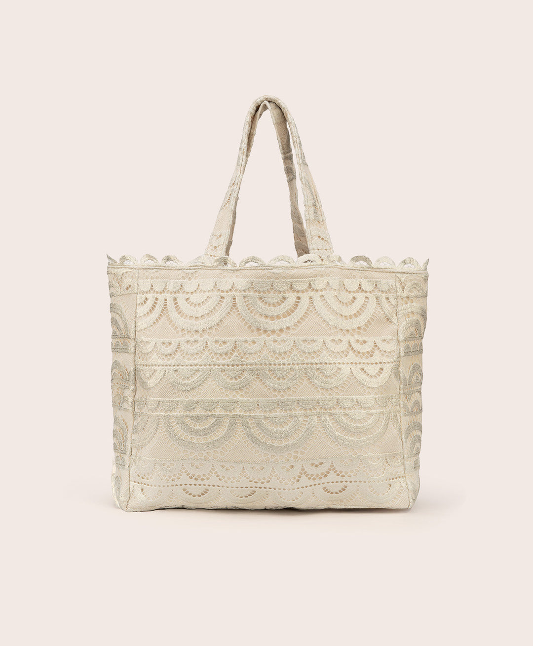 Vanilla PQ Lace Tote-PQ Swim-Gone Bananas Beachwear