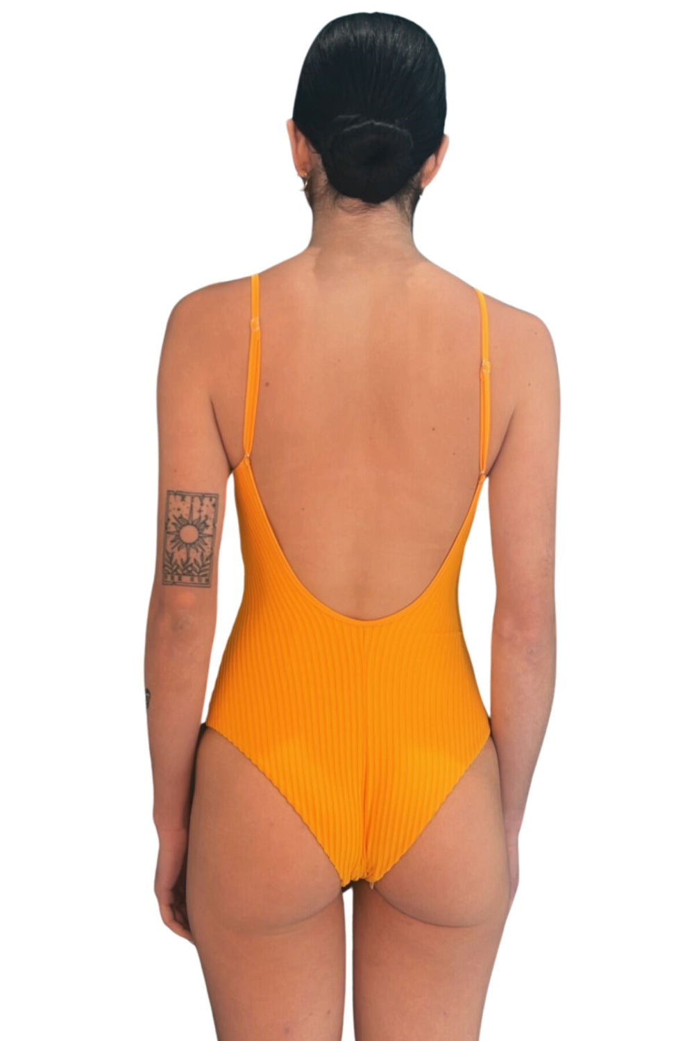 Vintage Stripe Saffron Cutie One Piece-Edelvissa-Gone Bananas Beachwear