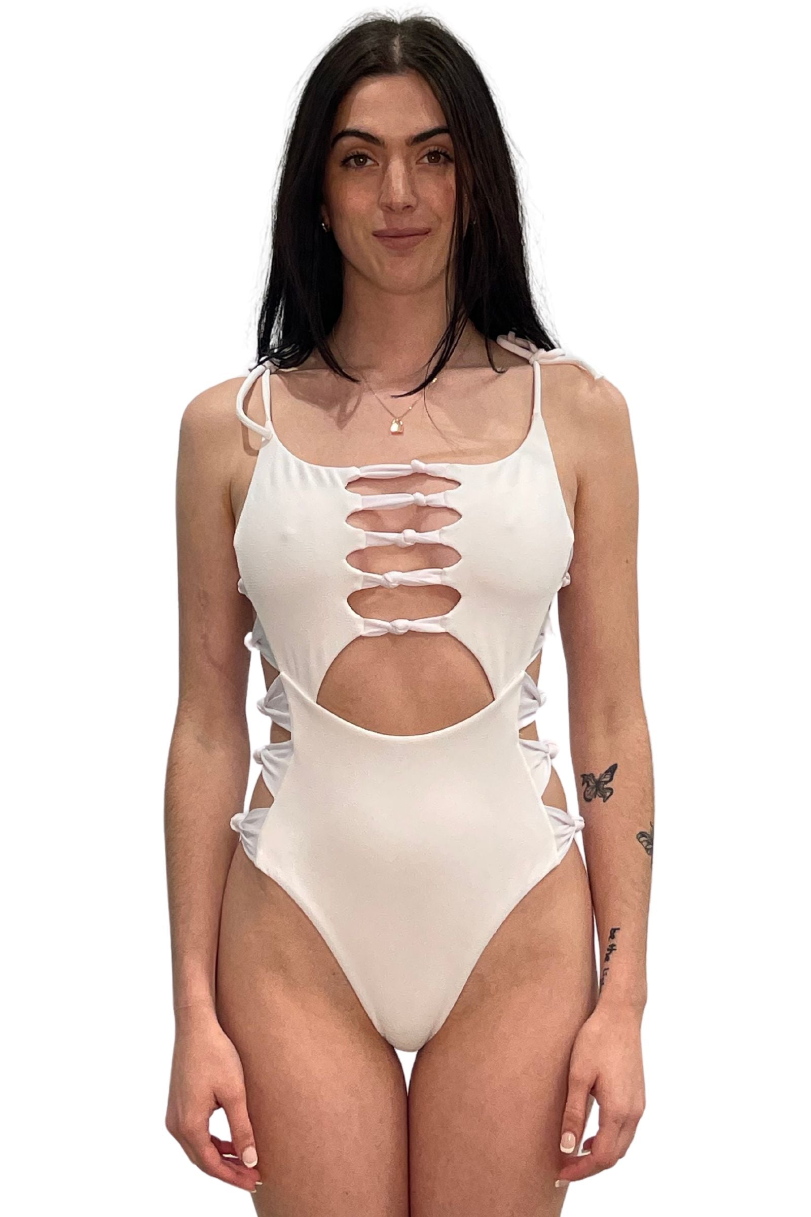 White Gem One Piece-Despi-Gone Bananas Beachwear