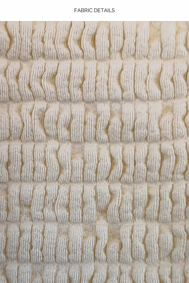 White Sands Ivory Luxe Stitch Seamless Triangle Top-Luli Fama-Gone Bananas Beachwear