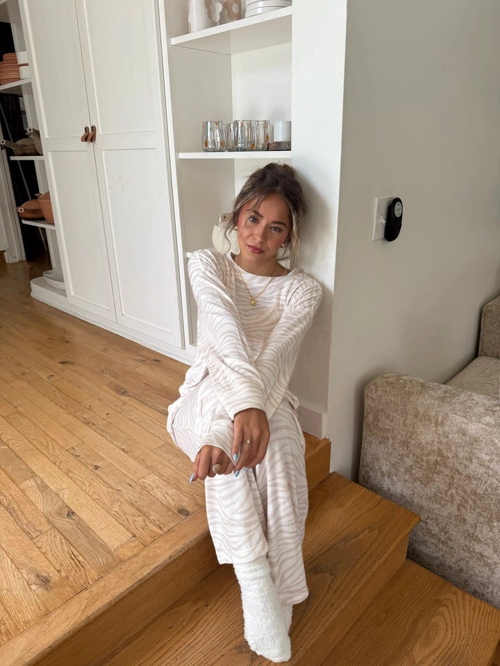 White Tiger Mai Crew Sweatshirt-Beach Bunny-Gone Bananas Beachwear