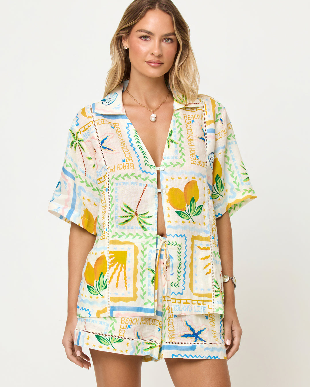 Wish You Were Here La Mer Shirt-LSpace-Gone Bananas Beachwear