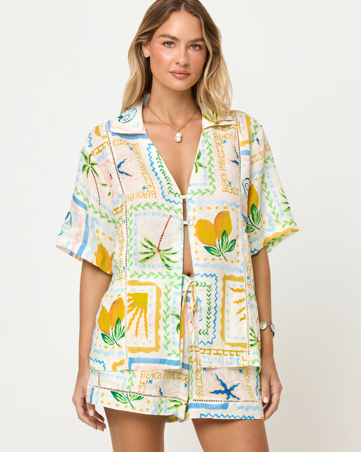 Wish You Were Here La Mer Shirt-LSpace-Gone Bananas Beachwear
