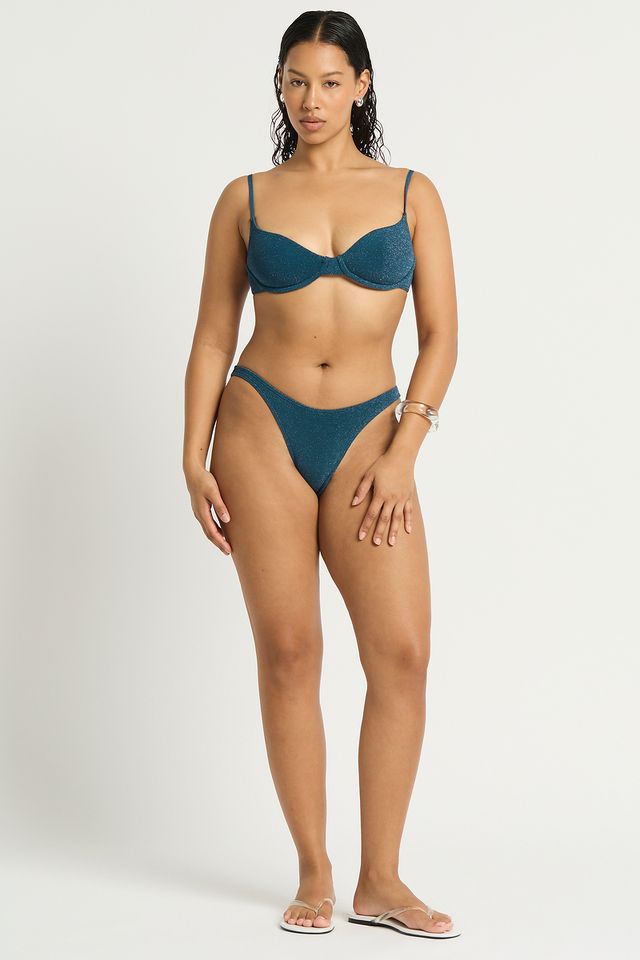 Ink Micro Lurex Gracie Balconette Top