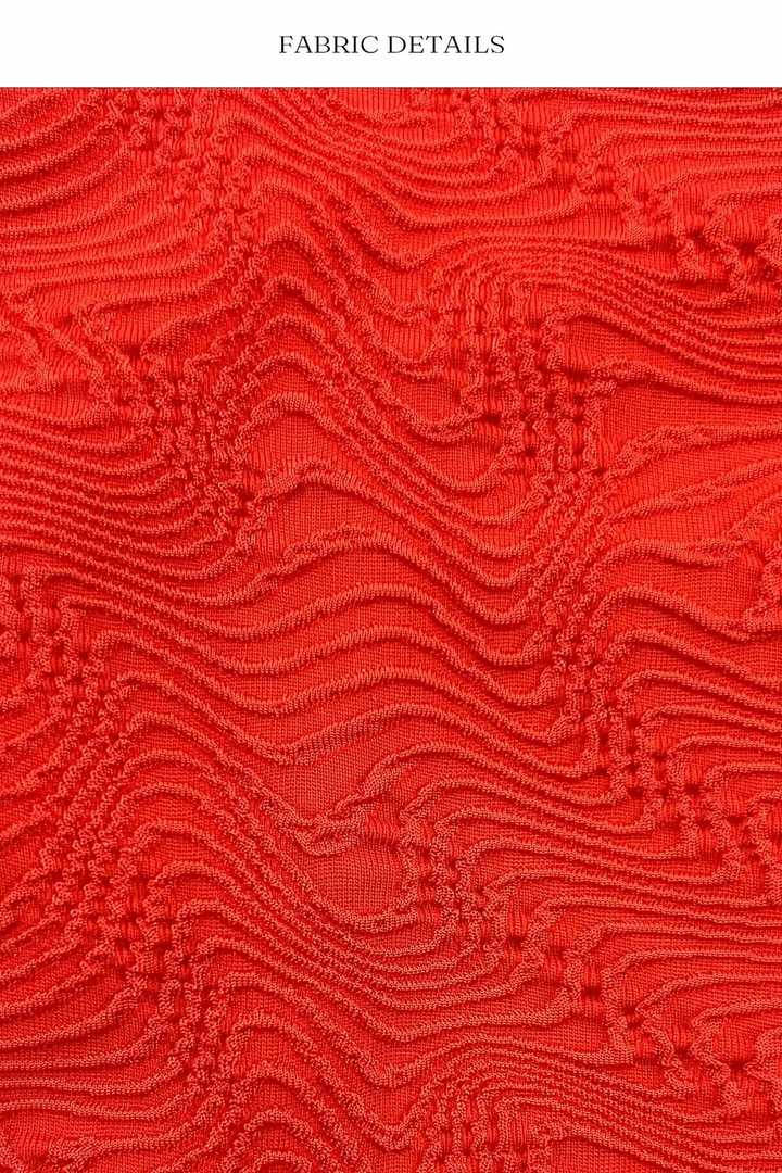 Red Orange Sunspell Seamless Ring Triangle Top