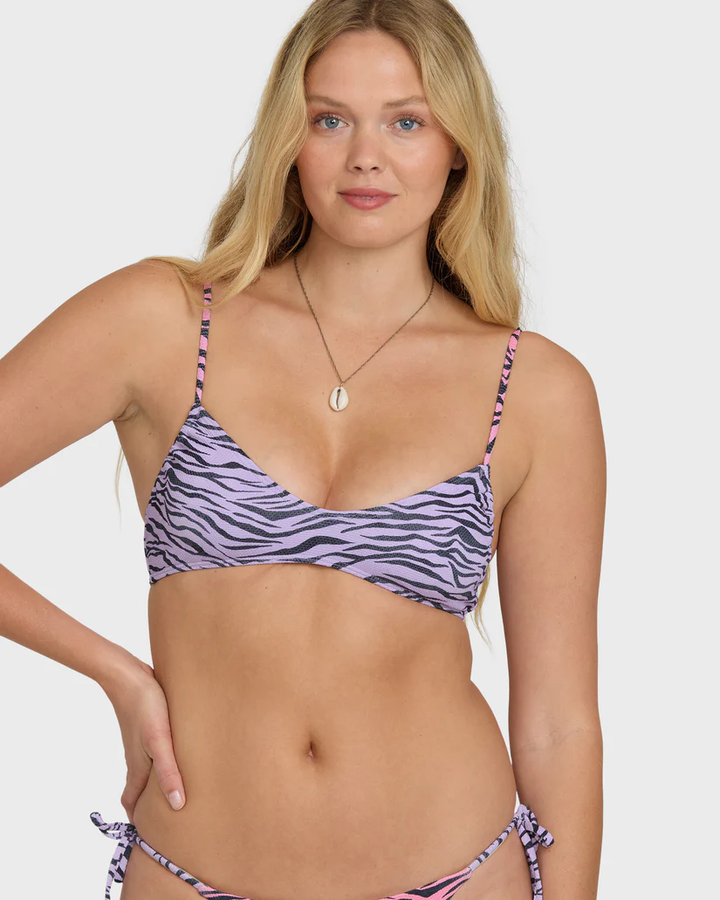 Sweet Lilac Pretty Wild Ruched V Bralette Top