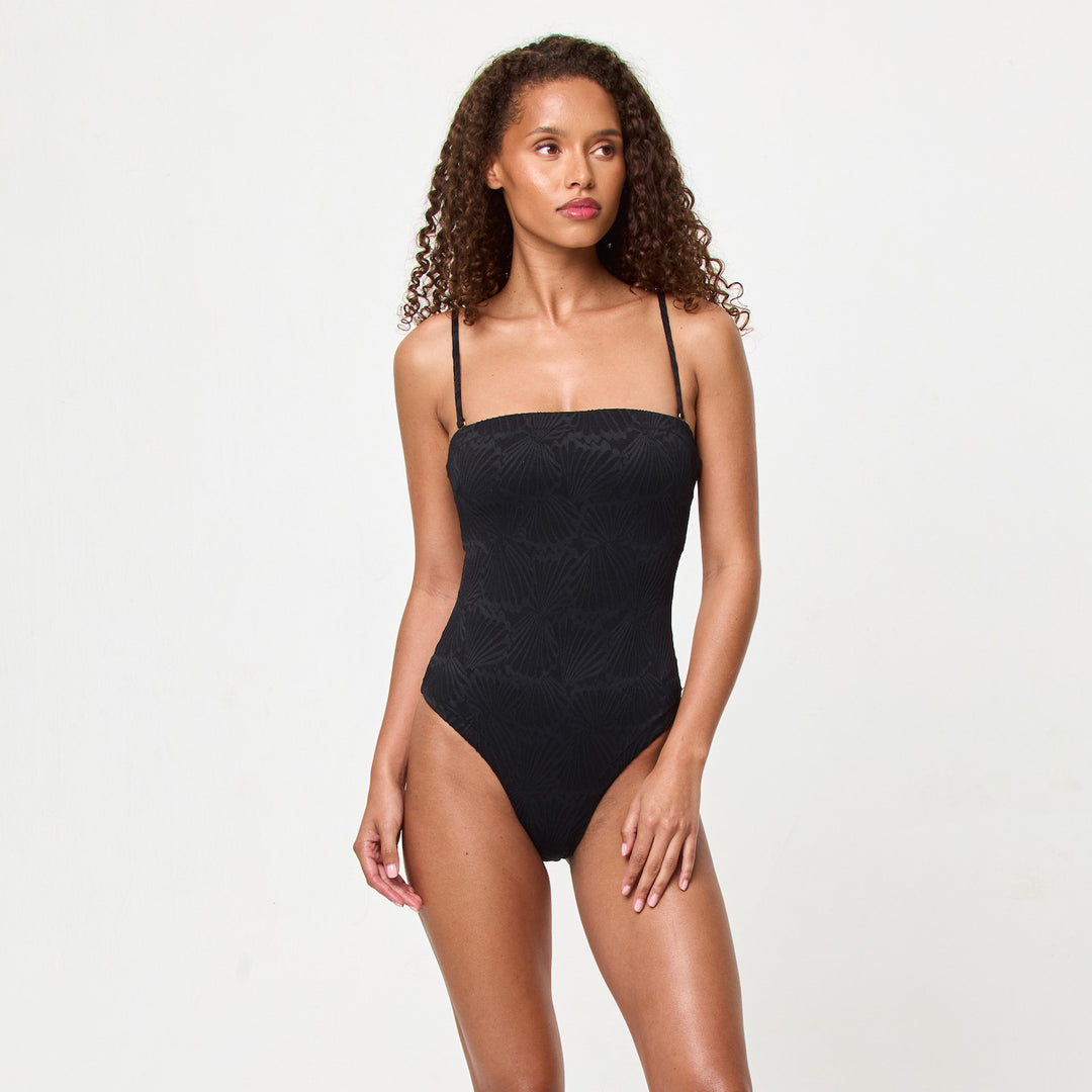Black Shellpress La Femme Bitsy One Piece