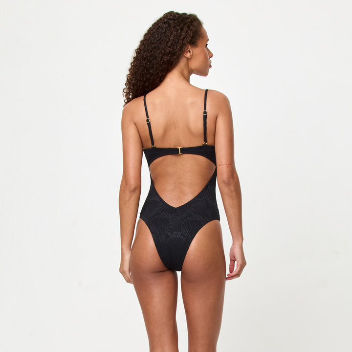 Black Shellpress La Femme Bitsy One Piece