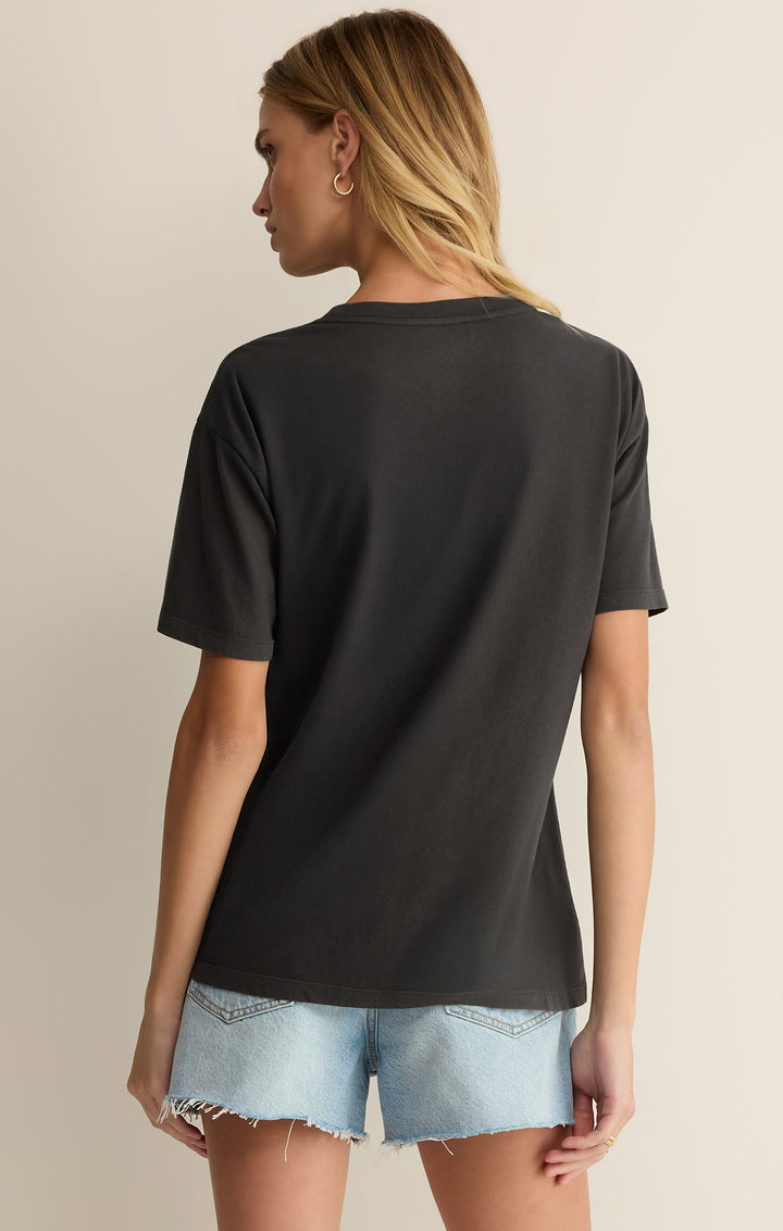 Black Sand Poppy Bear Boyfriend Tee