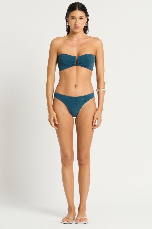 Ink Micro Lurex Blake Bandeau Top