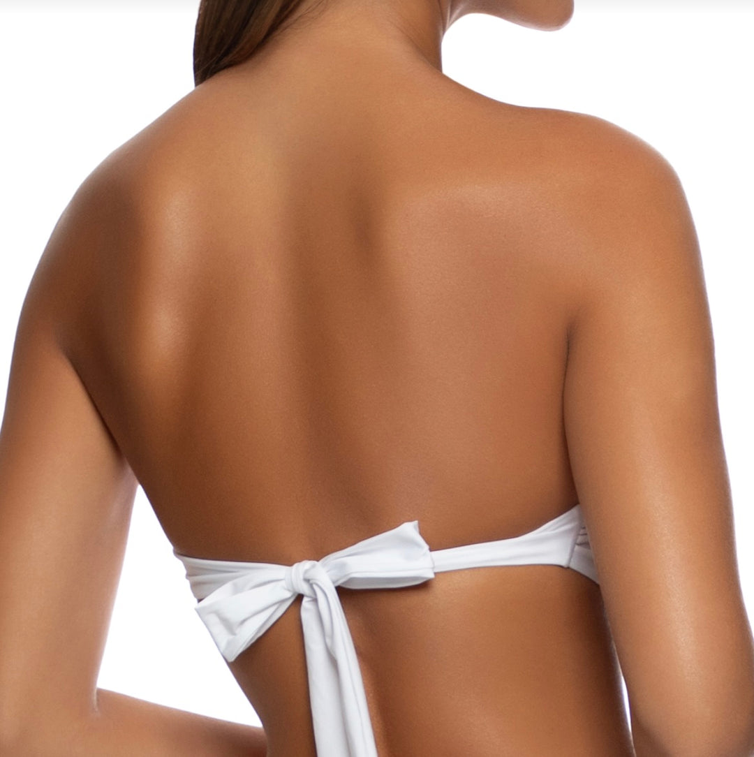 White Sweet Love Free Form Bandeau Top