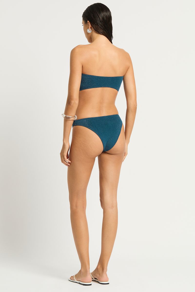 Ink Micro Lurex Blake Bandeau Top